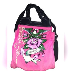 ED Hardy Pink tote bag